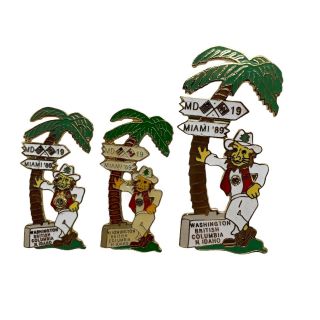 Wa1989rp Miami Palm Lions Club Pins.  D Ⓡ Village Taiwan
