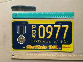 License Plate,  Mexico,  Ex - Prisoner Of War,  Medal,  Pow 0977
