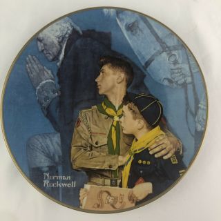 Boy Scout Norman Rockwell Plate " Our Heritage " Limited Edition Gorham Fine China