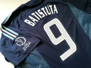 Jersey Argentina Adidas Gabriel Batistuta (l) 2002 World Cup Shirt Vintage Away