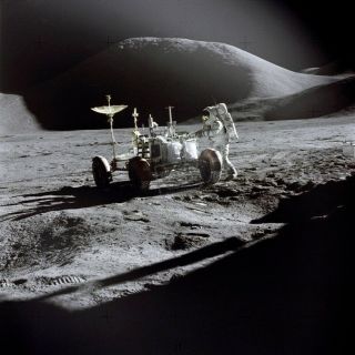 Astronaut James B.  Irwin Next To Rover Moonwalk Evas Apollo 15 12x12 Photograph