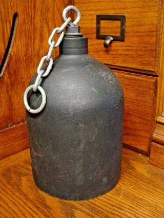Vintage Cast Iron Hanging Bell Gong Scuba Cyliner Welding Tank Heavy Loud