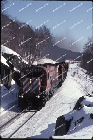 Orig Slide Canadian Pacific M - 636 4706 Through Rock Cuts At Bodfish