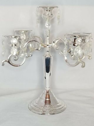 International Silver Company Silver Plated 5 Arm Candelabra 11 Inches Tall