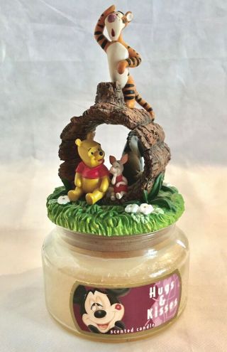 Disney Winnie The Pooh Piglet Tiger And Eeyore Candle Jar Topper And Candle