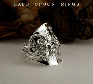 Fancy Norwegian Solid Silver Spoon Ring The Perfect Sugar (6th) Anniversary Gift