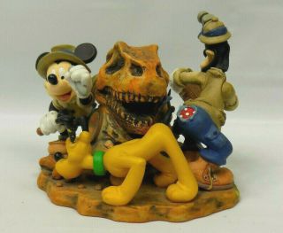 Disney Animal Kingdom Figurine Clock Big Dig In The Boneyard Mickey Goofy Pluto