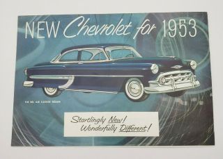 Vintage Chevy Brochure 1953 Chevrolet Bel Air 2 - Door Sedan Sales Advertisement