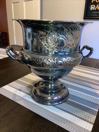 Vintage Hand Chased Silver Plated Champagne/wine/ice Bucket England
