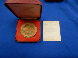 S.  S.  Statendam Holland America Lines - Solid Bronze Proof 1975 Bermuda Cruise Coin
