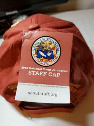 2010 Boy Scout BSA Centennial National Jamboree Staff Baseball Style Hat Tag 3