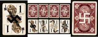 Vintage 1912 The Game Of Roodles Card Game Flinch Card Company With Swastikas
