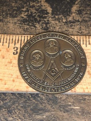Grand Lodge Of Hampshire Centennial - Medal/coin - Masonic 1976.