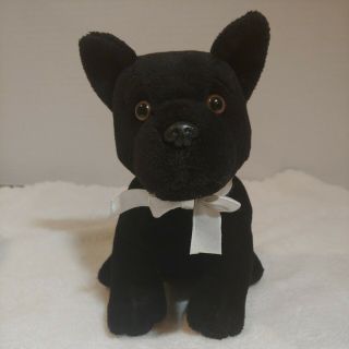 Small Black French Bulldog Plush Stuffed Animal 7 " × 4 "