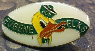 Eugene Oregon Bpoe Elks Lodge 357 Pin Badge