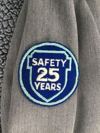 Vintage 1950’s GREYHOUND BUS Driver Uniform Top W/25 Yr Safety Patch - Rare Find 3