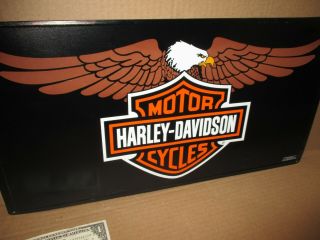 Harley - Davidson Motorcycles - Big Embossed - Tin Eagle Sign - - Dated 