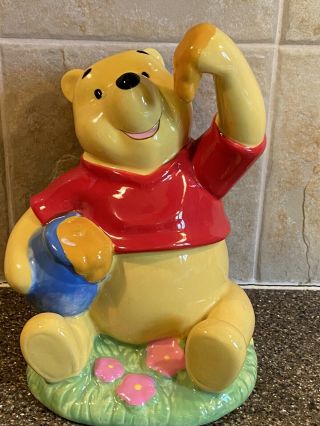 Disney Enesco Winnie The Pooh Bear Ceramic 8 " Piggy Bank - Euc