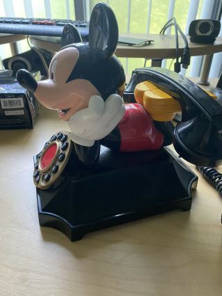 Telemania/segan Mickey Mouse " Disney Channel " Talking Desk Telephone With Redial