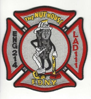 York City Fire Dept.  Fdny Engine 214 Ladder 111 The Nut House Patch -