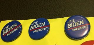 Official Joe Biden 1988 And 2020 Presidential Campaign Buttons (note The Sizes)