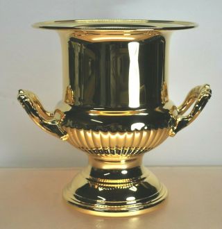 Rare Vintage Gold Tommi Parzinger Attributed Champagne Ice Bucket
