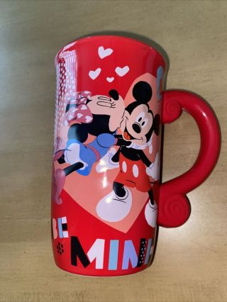 Disney Parks Mickey Mouse Valentine’s Day Coffee Ceramic Mug 16.  9 Oz