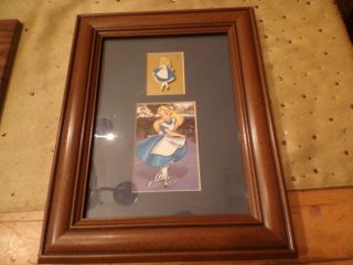 Disney Alice In Wonderland Framed Picture And Pin Retired