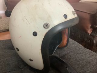 Vintage AGV Valenza Competition Italian Motorcycle Scooter Helmet w/bubble visor 2