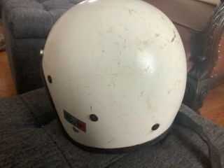 Vintage AGV Valenza Competition Italian Motorcycle Scooter Helmet w/bubble visor 3