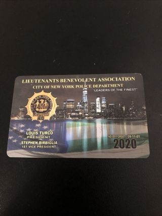2020 Nypd Pba Card / York City Police Department