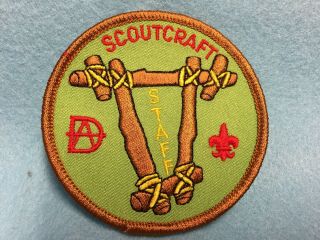 Boy Scouts - D - Bar - A Staff - Scoutcraft Patch