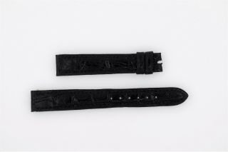 Piaget Vintage Swiss Black Leather Watch Band Strap 14mm 14/12 (b164)