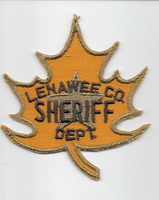 Vintage Maple Leaf Shaped Lenawee County Sheriff State Michigan Mi
