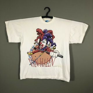 Vtg 90s Van Halen Balance Tour T - Shirt Size Xl Evh Clown Rare