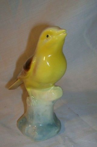 Vintage Yellow Bird On A Branch Figurine Hand Painted Ceramic Porcelain Japan 2