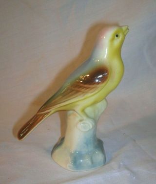 Vintage Yellow Bird On A Branch Figurine Hand Painted Ceramic Porcelain Japan 3