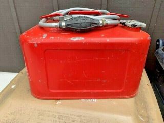 Vintage Mercury 6 Gallon Outboard Boat Motor Fuel Gas Can with Pump Hose 3