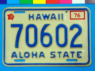 1976 Hawaii Motorcycle License Plate