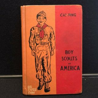 Look: Vintage Bsa Boy Scouts Hardcover Merit Badge Book,  Camping