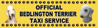 Bedlington Terrier Official Taxi Service Dog Car Sticker By Starprint