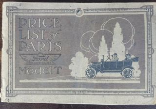 Ford Model T 1909 - 1916 April 1,  1916 Effective Price List Of Parts