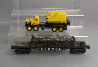 Lionel 6828 Vintage O Flatcar With P&h Harnischfeger Truck Crane