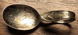 Weidlich Co Sterling Silver Baby Spoon Stork