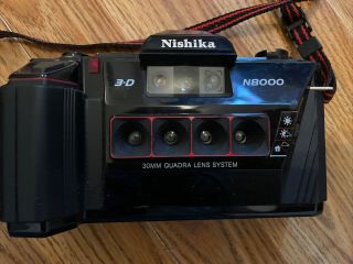 Vintage Nishika N8000 35mm Quadrascopic Stereo 3d Lenticular Camera 3 - D