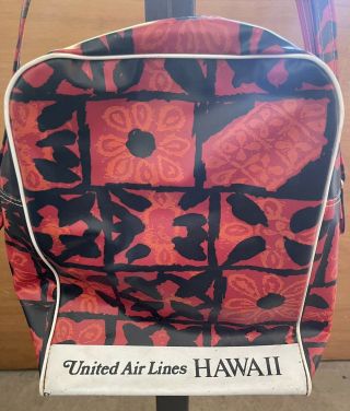 Vintage United Airlines Hawaii Travel Carry On Shoulder Bag 1960’s