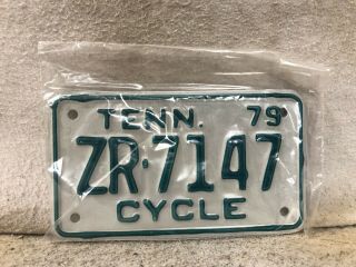 Vintage 1979 Tennessee Motorcycle License Plate