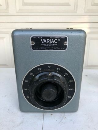 Vintage General Radio Company Variac Variable Ac Transformer Type W20m
