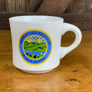 Vintage Boy Scout Bsa Coffee Mug Cup Woodruff Scout Reservation Atlanta Area Usa