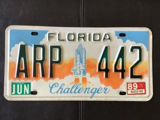 1989 Florida Challenger License Plate Tag Specialty